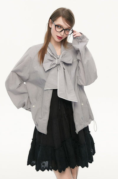 Lace Detachable Butterfly Tie Jacket SPE0083