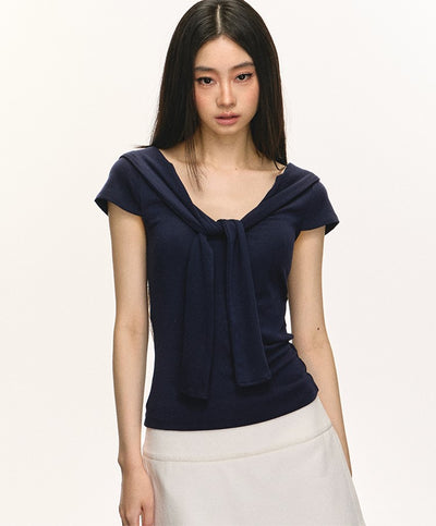 V-neck Short-sleeved T-shirt ANA0050