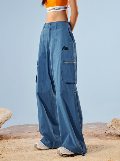 American Straight Casual High Waist Extended Wide Leg Pants ACM0051