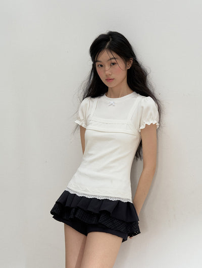 Multi-layered Short Puffy Shorts SUN0139