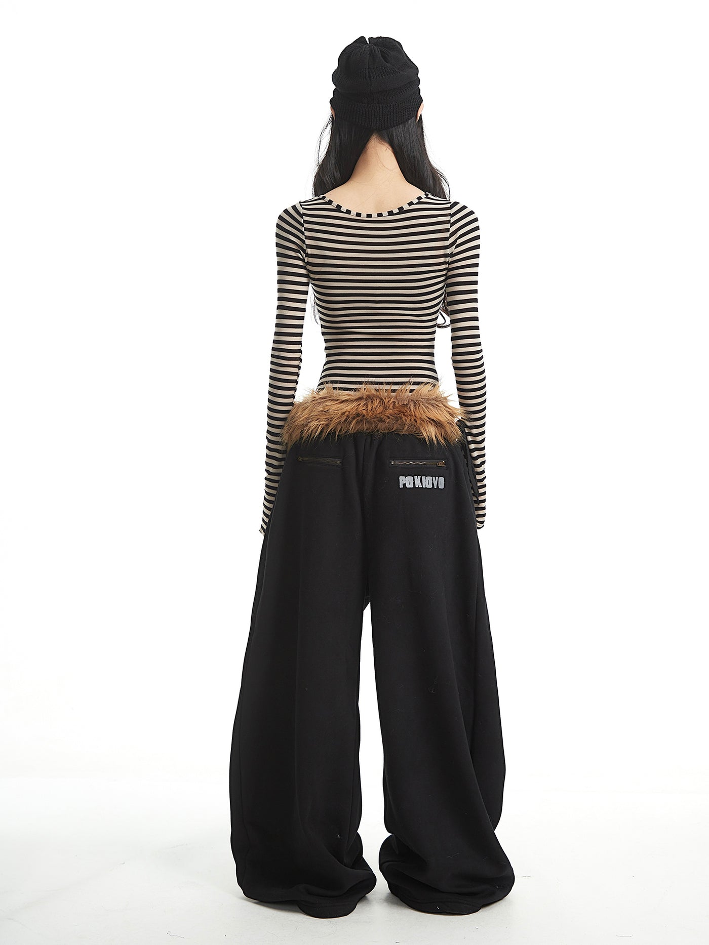Skull Design Casual Wide-Leg Pants UNC0328