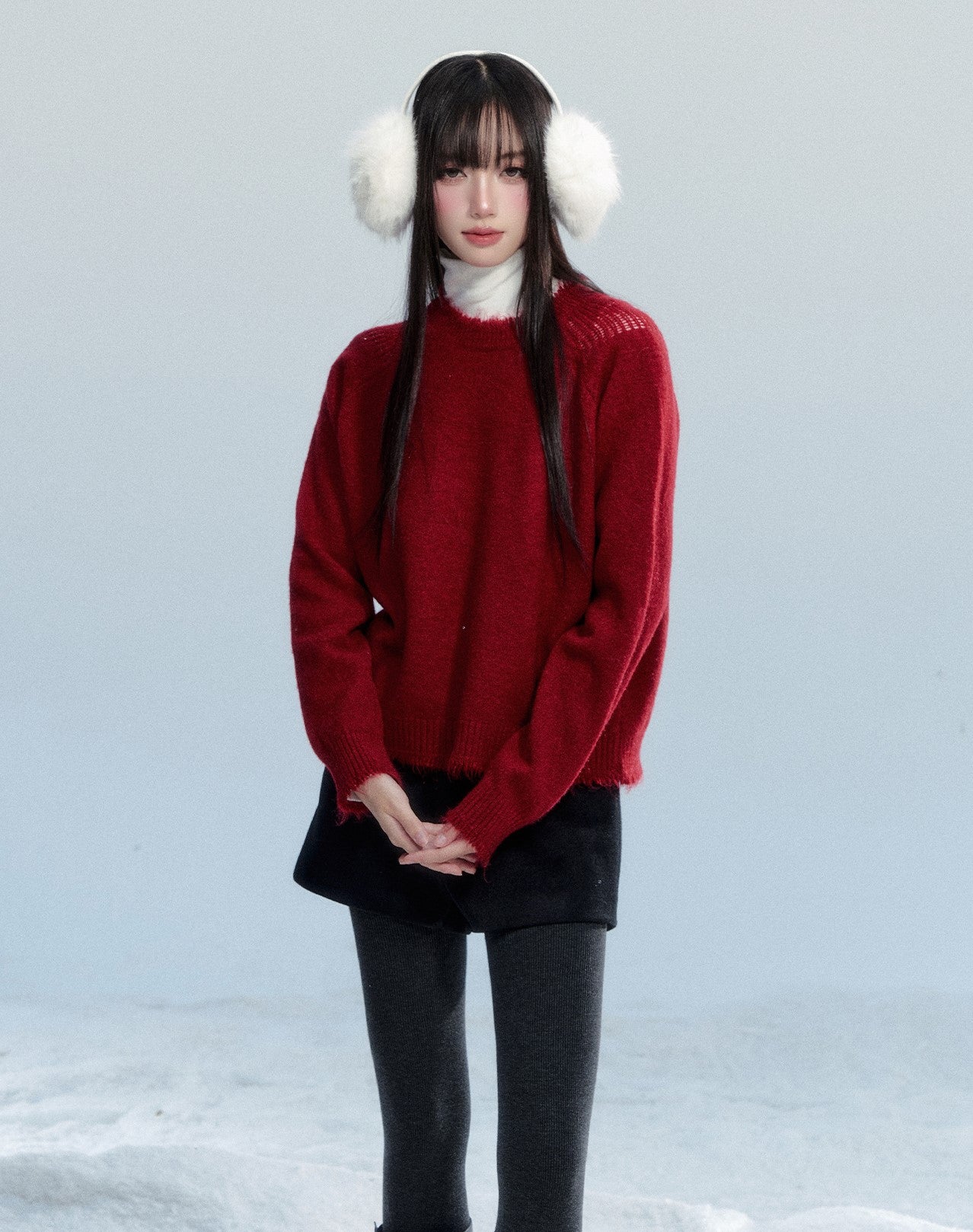 Lazy Style Frayed Edge Sweater FRA0488