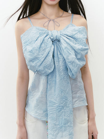Bow Pleated Thin Camisole VIA0265