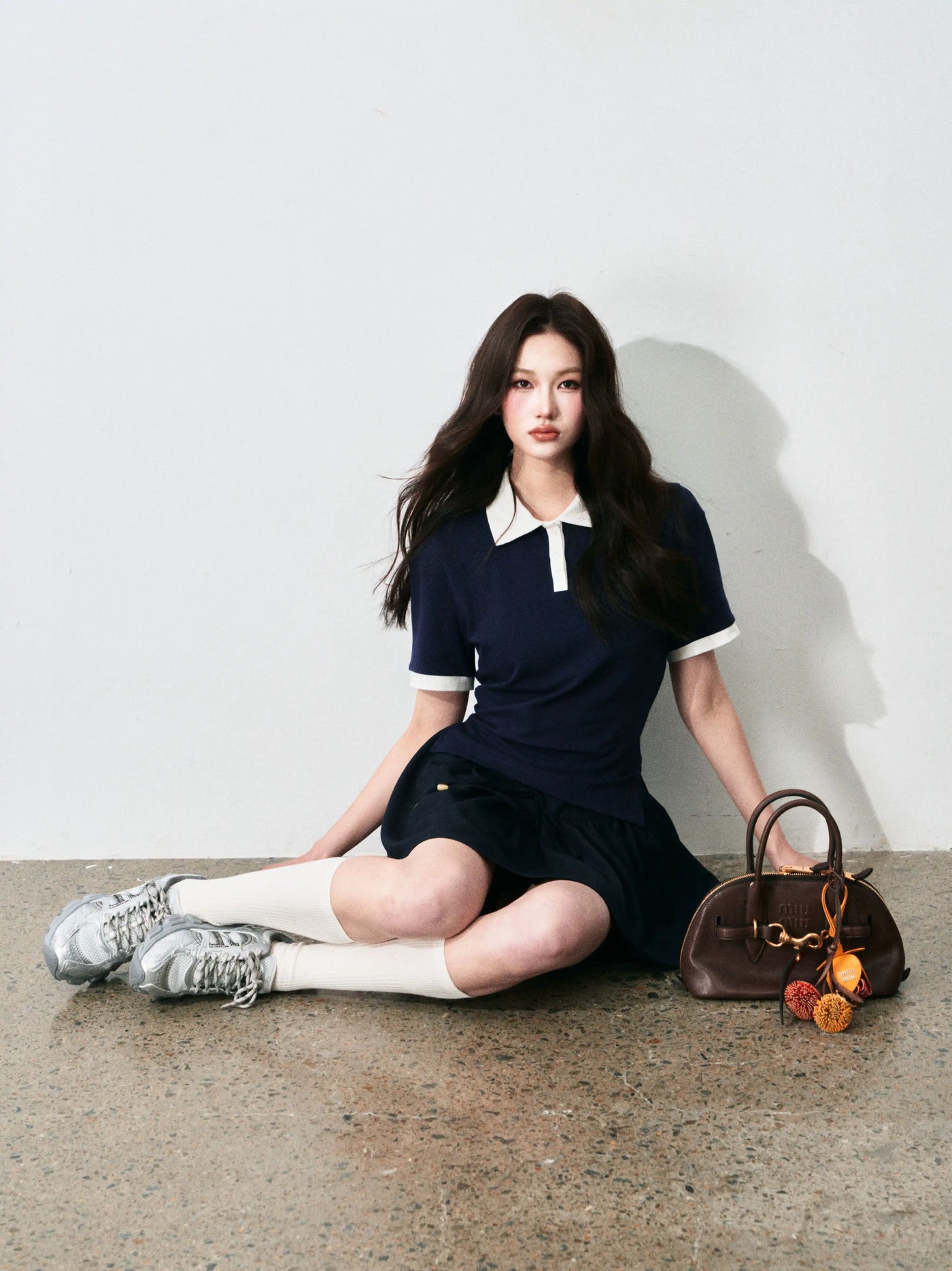 Contrast Color Waist Polo Shirt LUL0129
