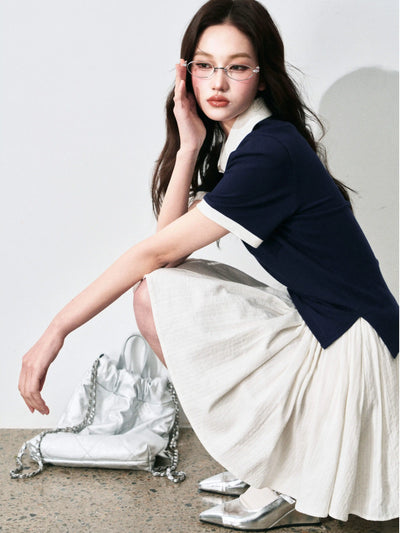 Cotton Jacquard Puffy Skirt LUL0131