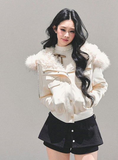 Hooded Lambswool Fleece Jacket DIA0677