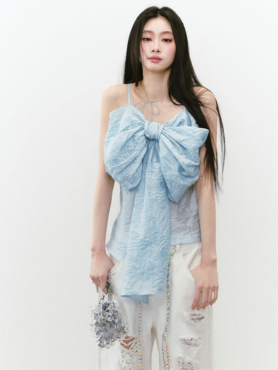 Bow Pleated Thin Camisole VIA0265