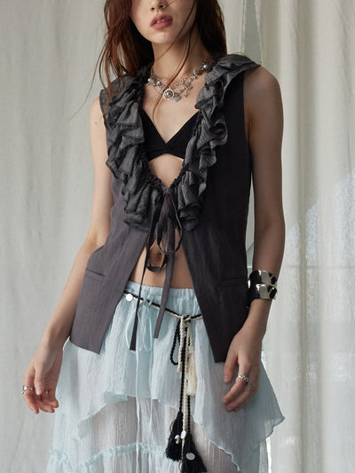 Bohemian Lace Vest Top/Skirt JNY0248