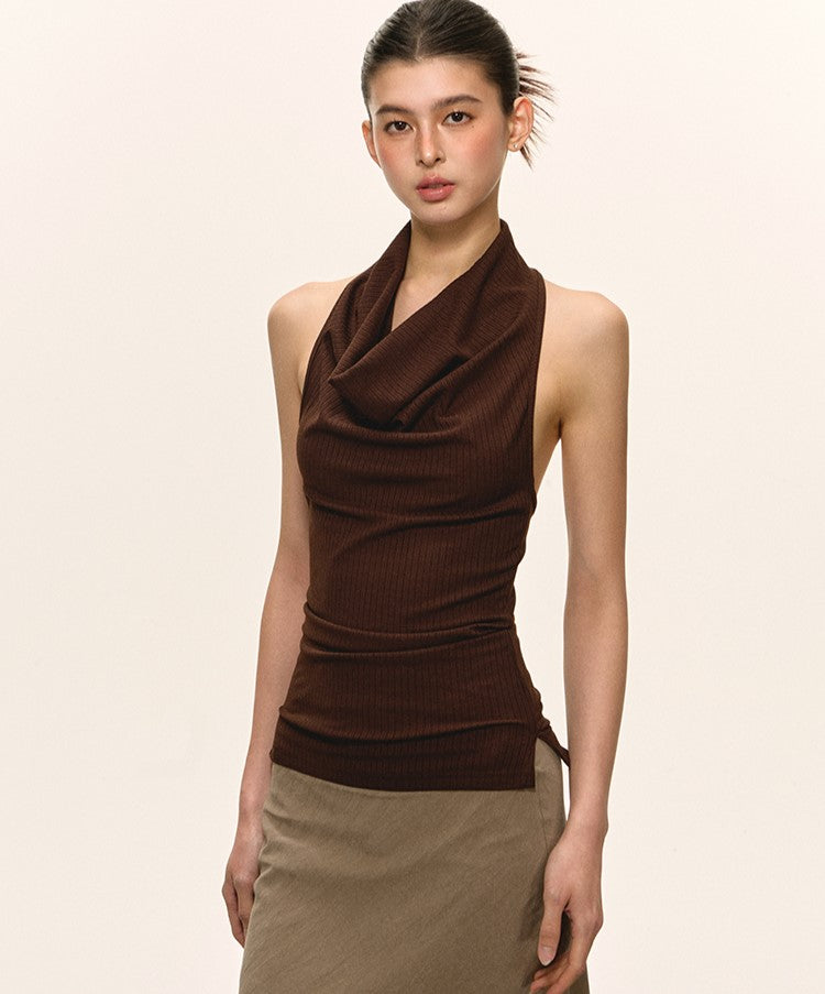 Swing Collar Halter Neck Backless Top ANA0042