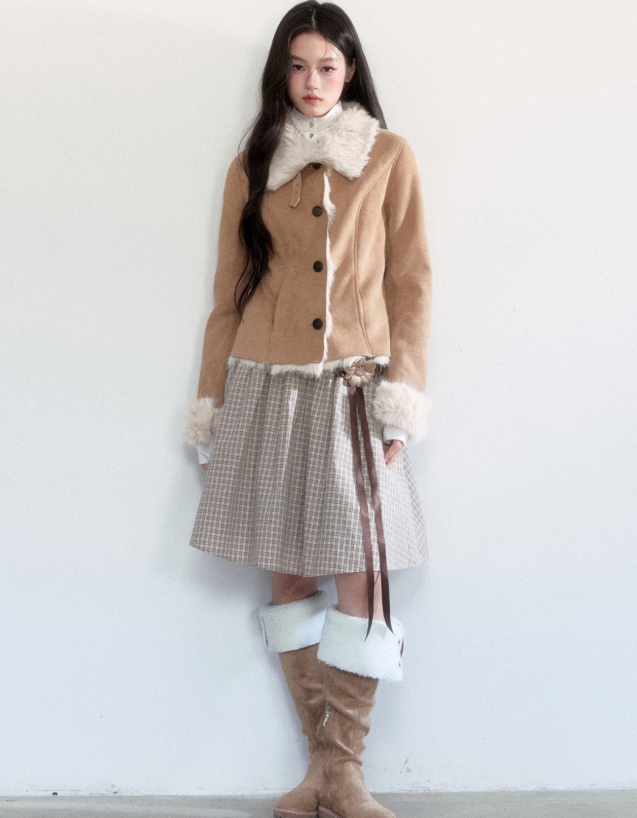 Suede Fur Plush Jacket FRA0447