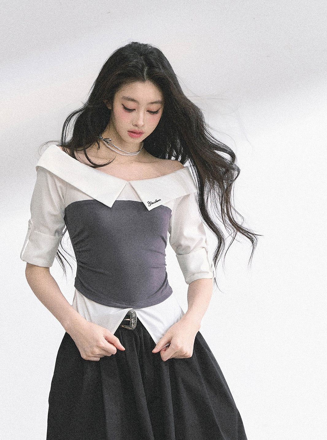 Large Collar Short-sleeved Shirt DIA0527