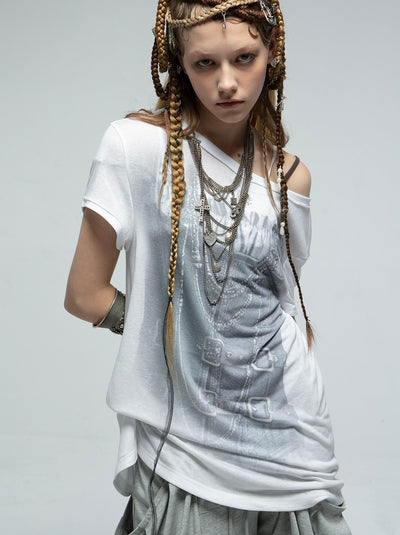 Medium Length Punk T-shirt DOU0108