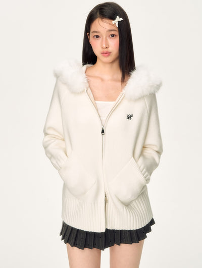 Soft Hooded Knitted Cardigan WEE0061