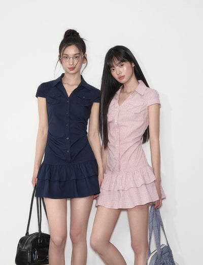 Retro Waist Shirt Dress SOO0014