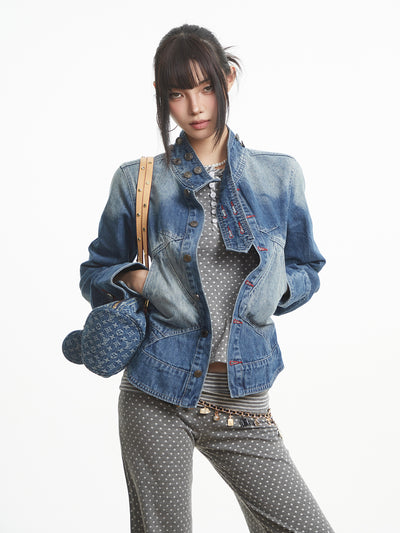 American Retro Short Denim Jacket UNC0316