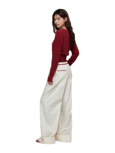 Striped Drape Casual Pants APE0372