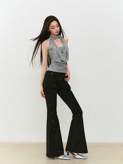 Swing Collar Halter Neck Top VIA0313