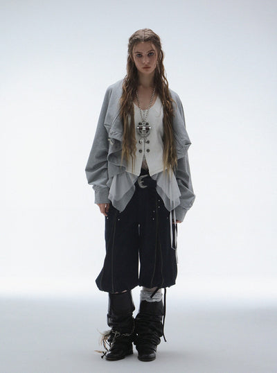 Large Pockets Cropped Pants DOU0125