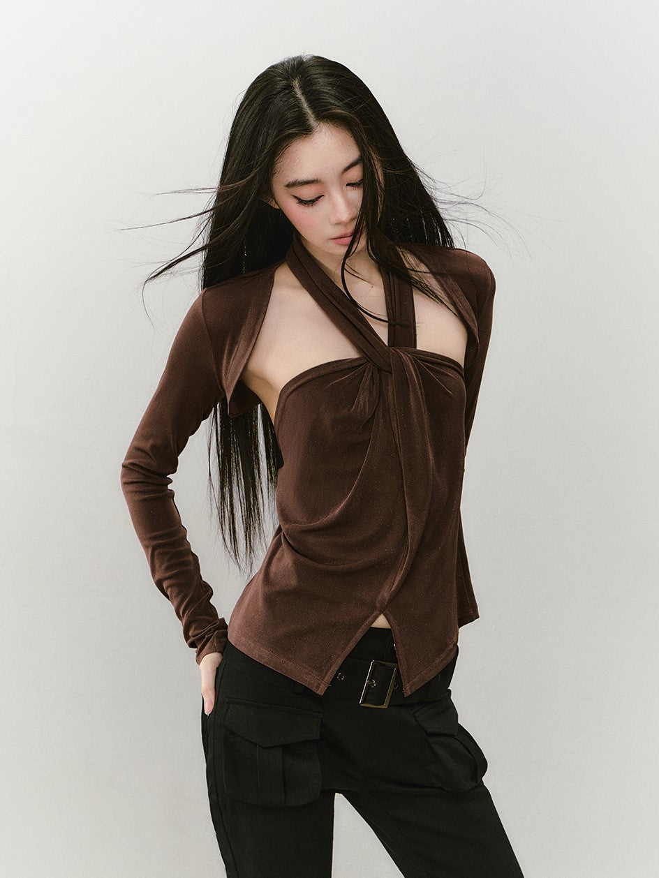 Halter Neck Top+Waistcoat VIA0341