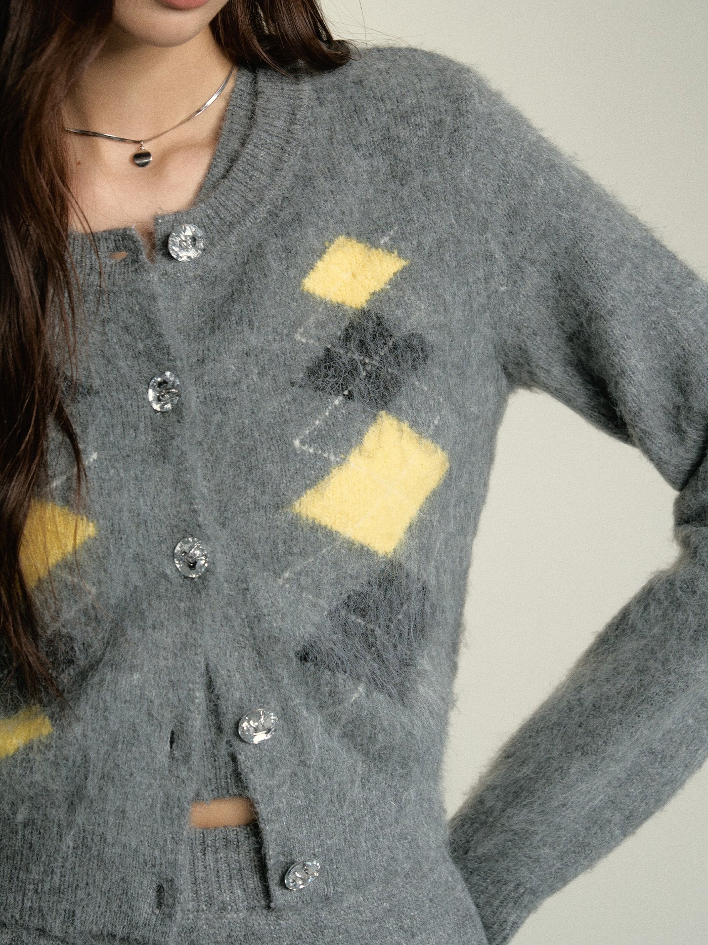 Diamond Wool Knitted Cardigan/Vest SOM0065