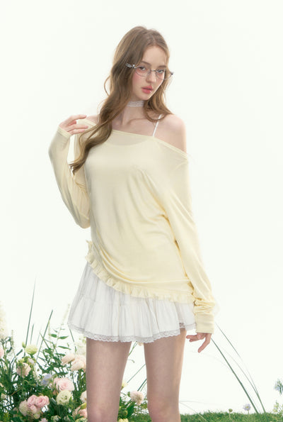 One-shoulder See-through T-shirt AYF0083