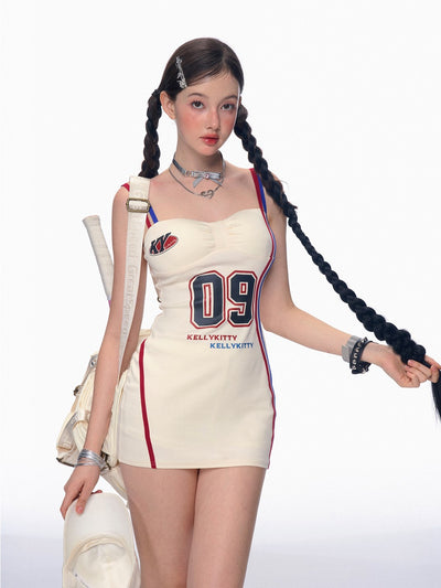 Sports Casual Tight Suspender Short Dress DIA0187