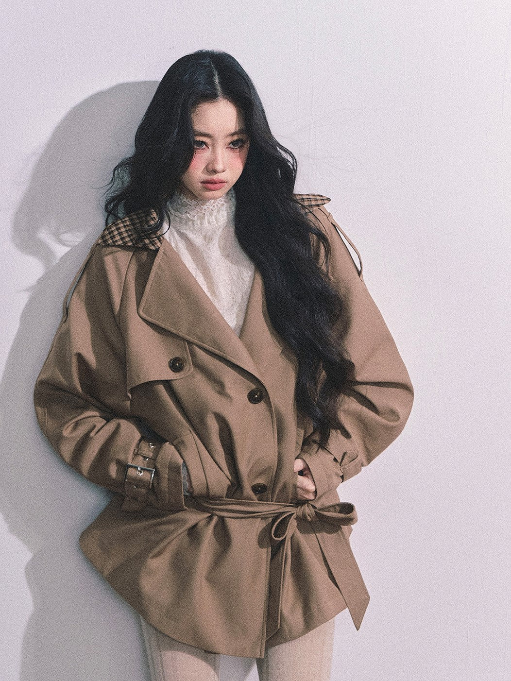 Hepburn Style Plaid Jacket DIA0652