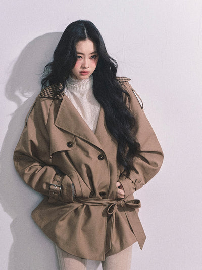 Hepburn Style Plaid Jacket DIA0652