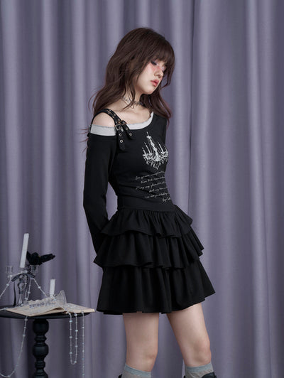 Nightmare Off-shoulder Cake Dress SAG0200