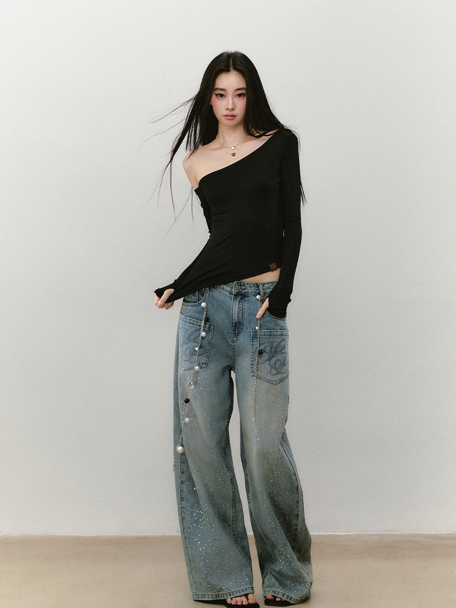One Shoulder Irregular T-shirt VIA0338