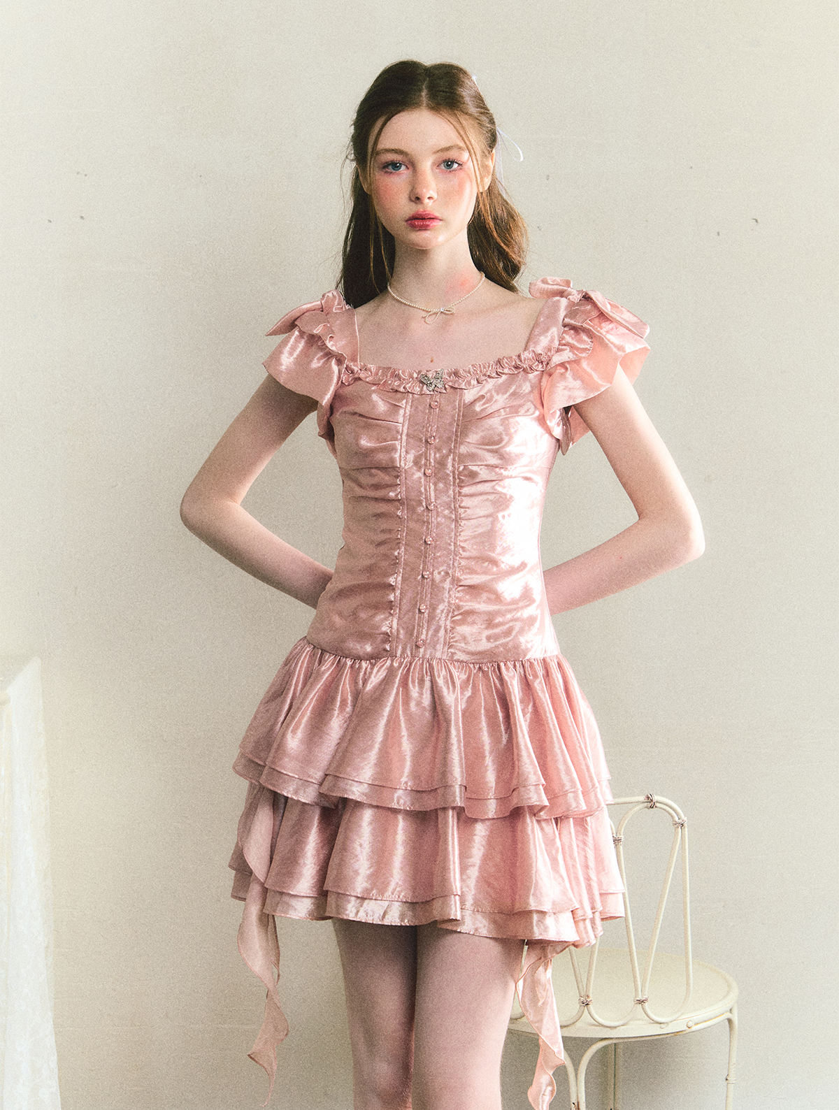 Cake Pleated Pink Tutu Dress SUN0073