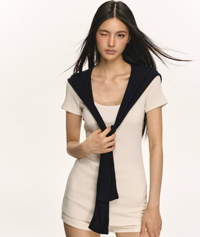 Temperament Slim Short-sleeved Top/Shorts ANA0025