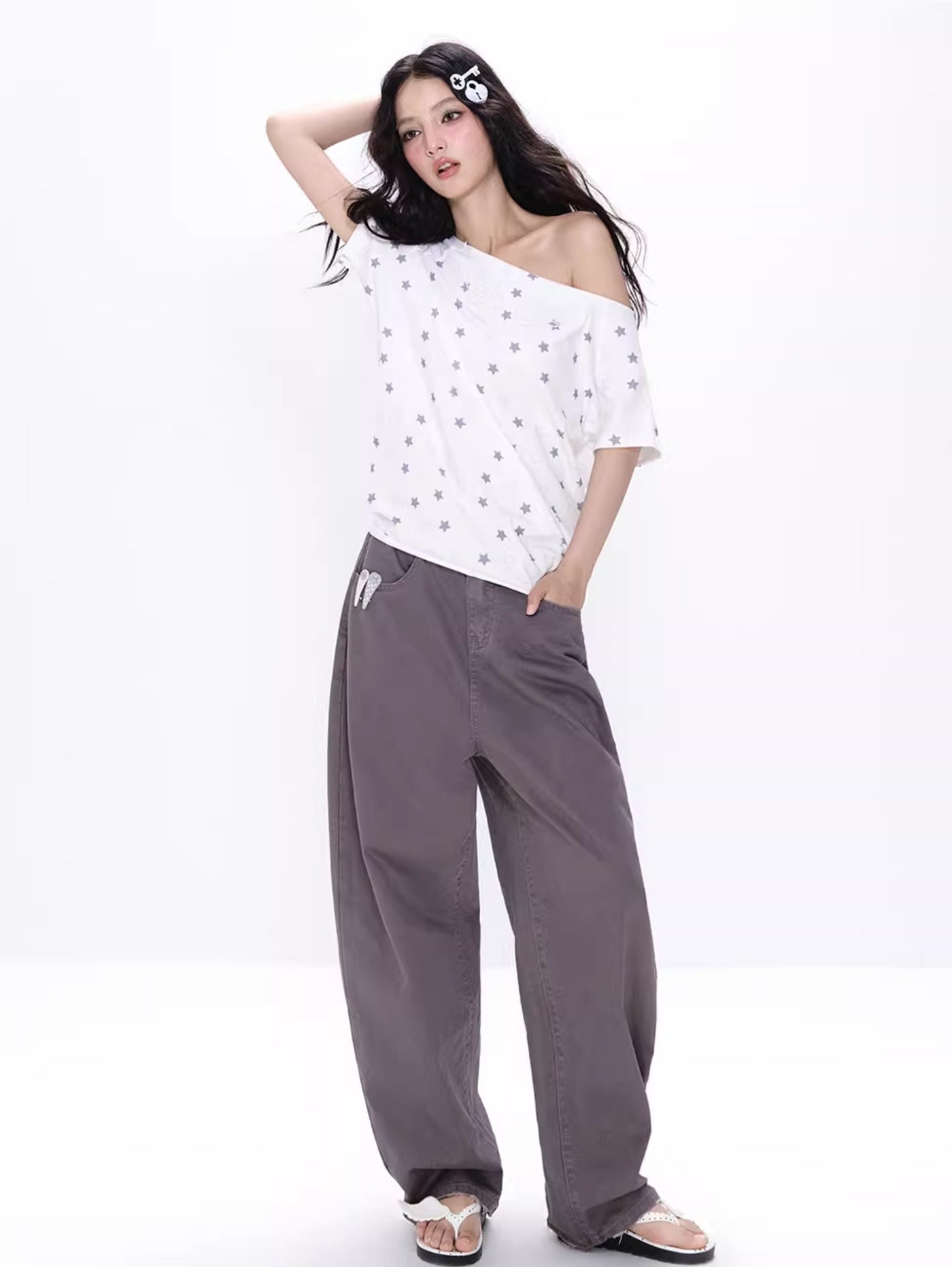 Grey Casual Scimitar Jeans NEC0219