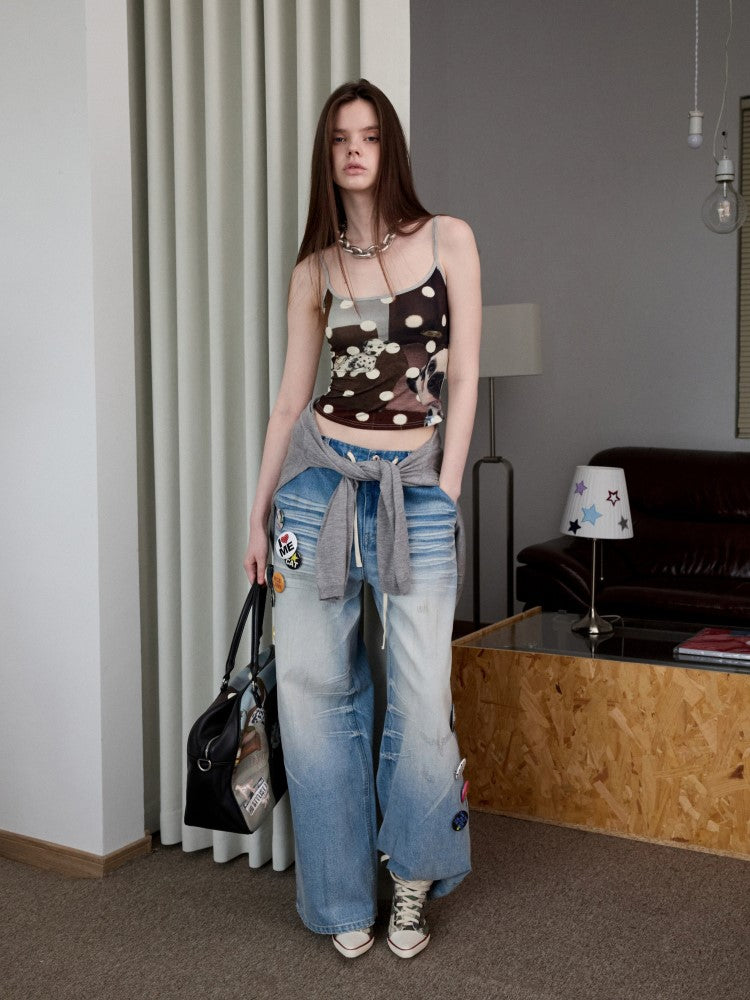 Animal Print Polka Dot Camisole JIN0033