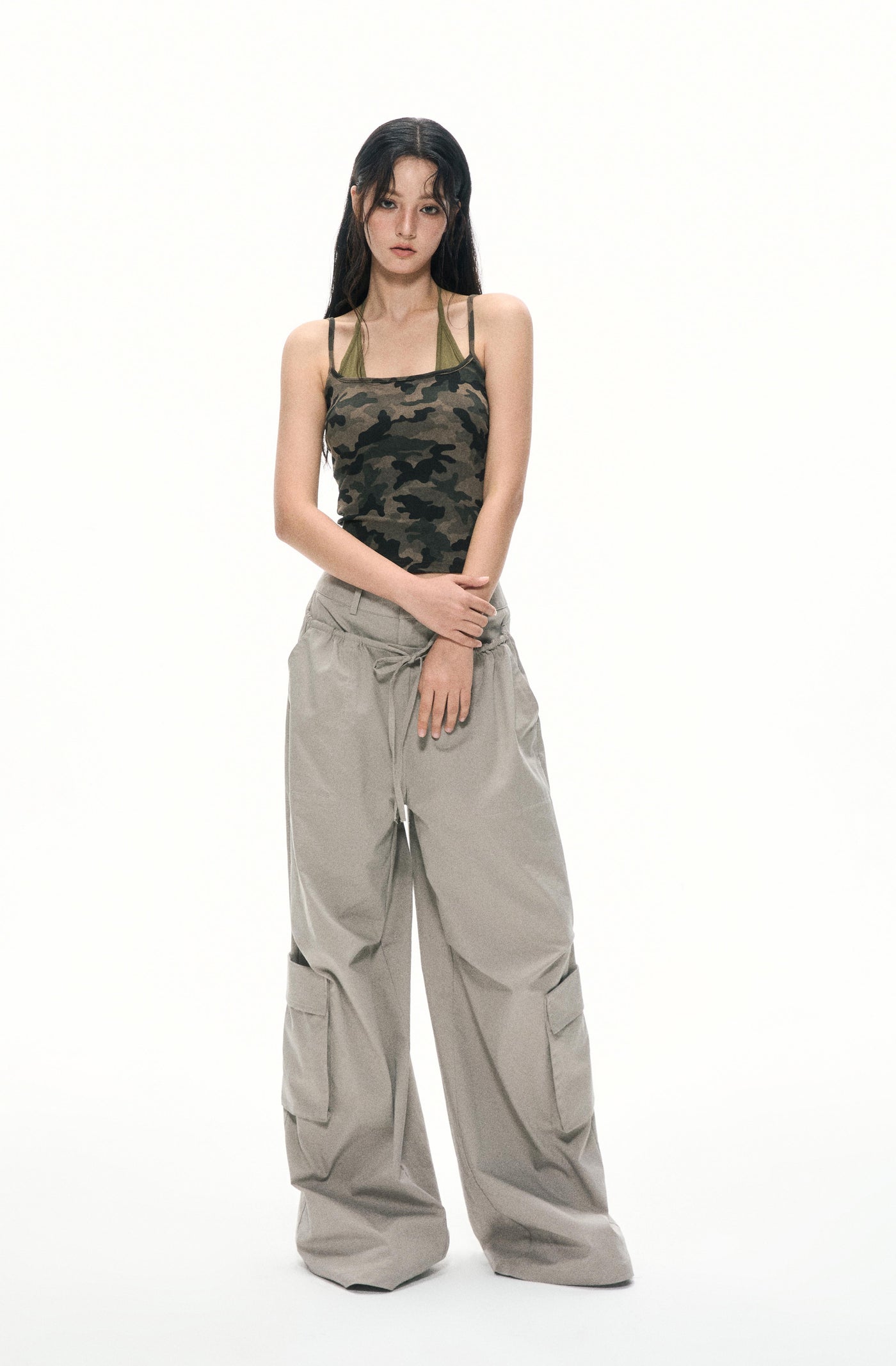 Backless Camouflage Camisole APE0386