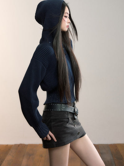 Hooded Pullover Striped Sweater VIA0358