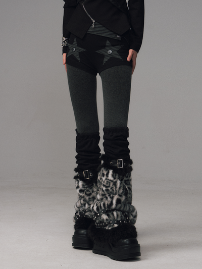 High Elasticity Fleece-Lined Thick Leggings FRU0127