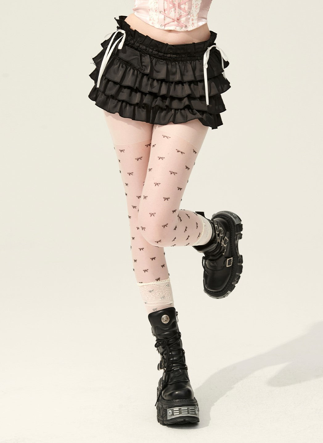 Black Pleated Short Cake Tutu Skirt DIA0173