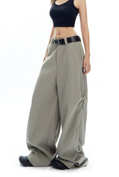 Casual Loose Versatile Wide-leg Mopping Pants APE0318