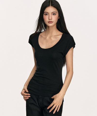 U-neck Short-sleeved T-shirt ANA0043
