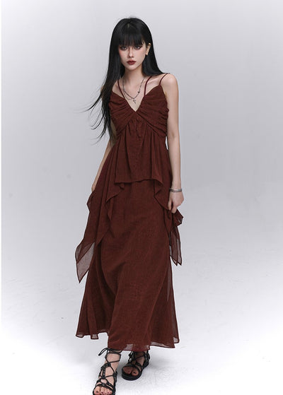 Red Lazy Style Camisole/Skirt LAD0202