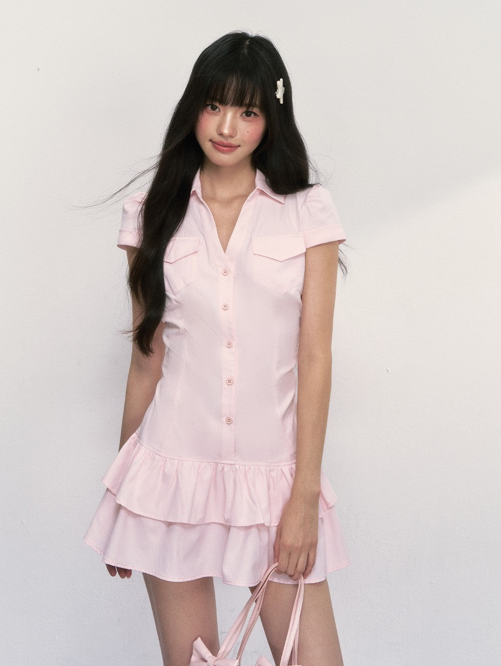 High-end Lapel Waist Dress WEE0021