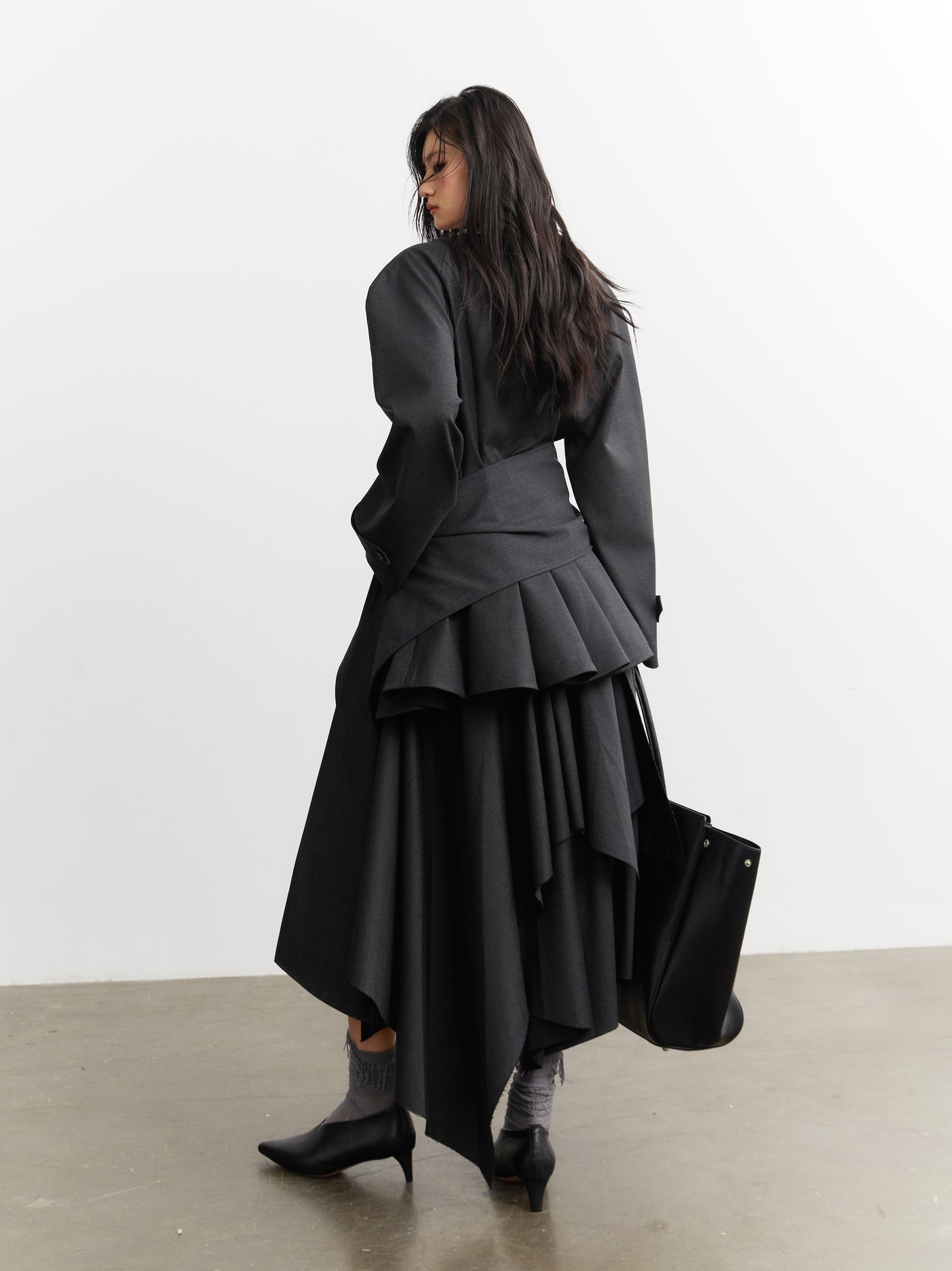 Ruffled Silhouette Suit Jacket JNY0259