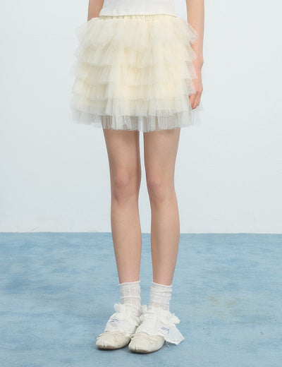 Mesh Lace Cake Puffy Skirt NTO0215