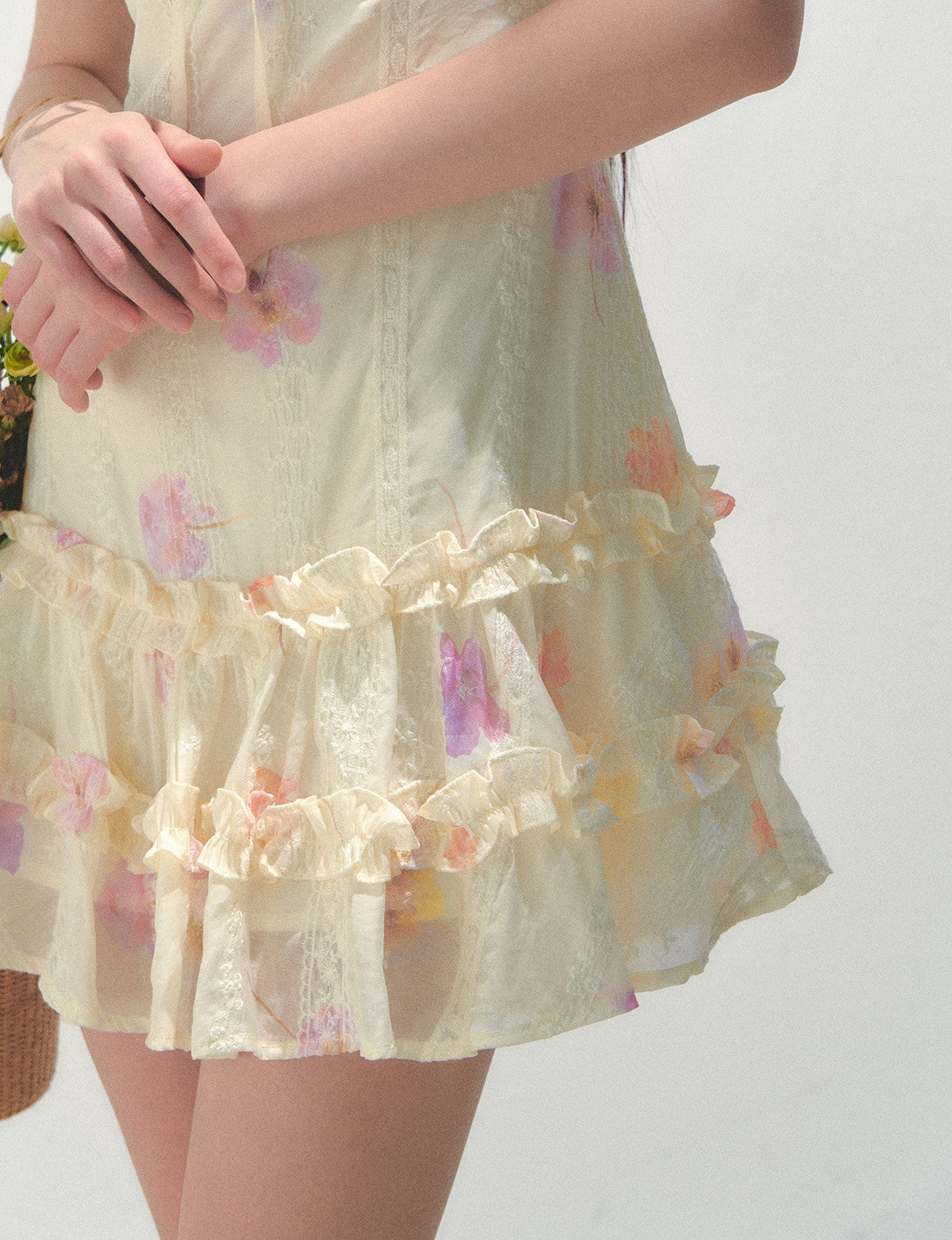 Embroidered Flower Print Dress SUN0165