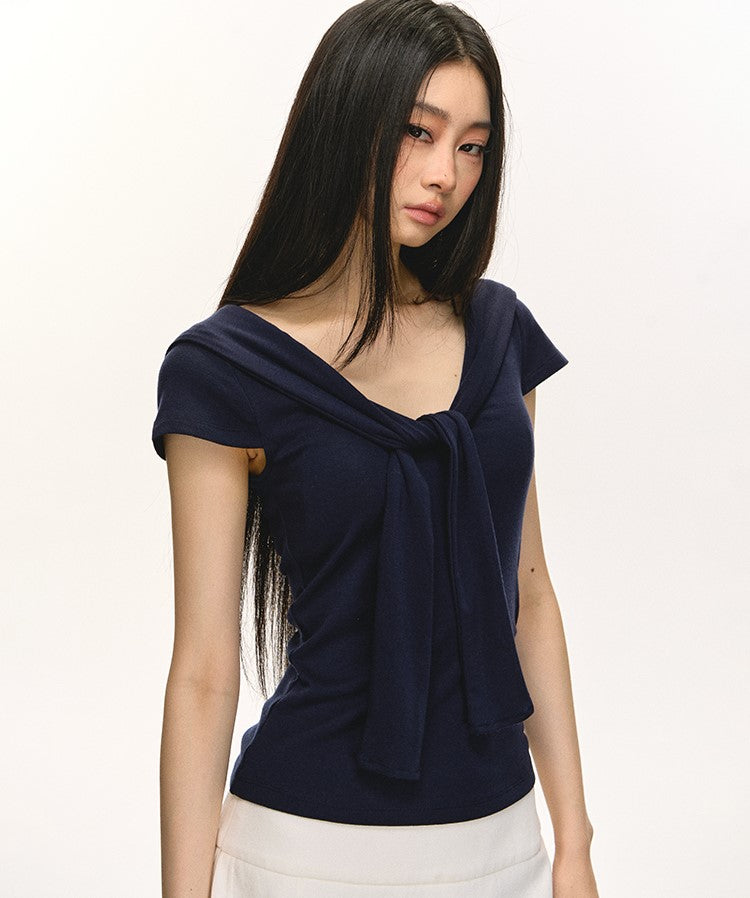 V-neck Short-sleeved T-shirt ANA0050
