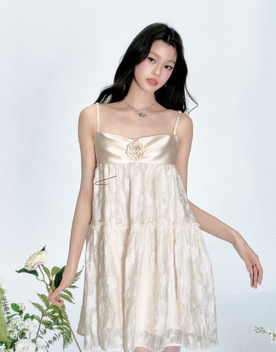 Rose Jacquard Suspender Tutu Dress FRA0357