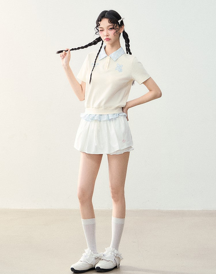 Pleated Bow-knot Skirt Pants NTO0226