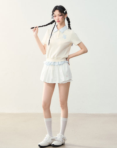 Pleated Bow-knot Skirt Pants NTO0226