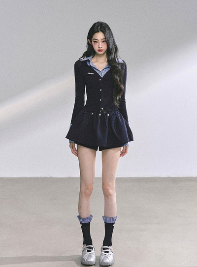 Fake Two-Piece Striped Shirt DIA0568